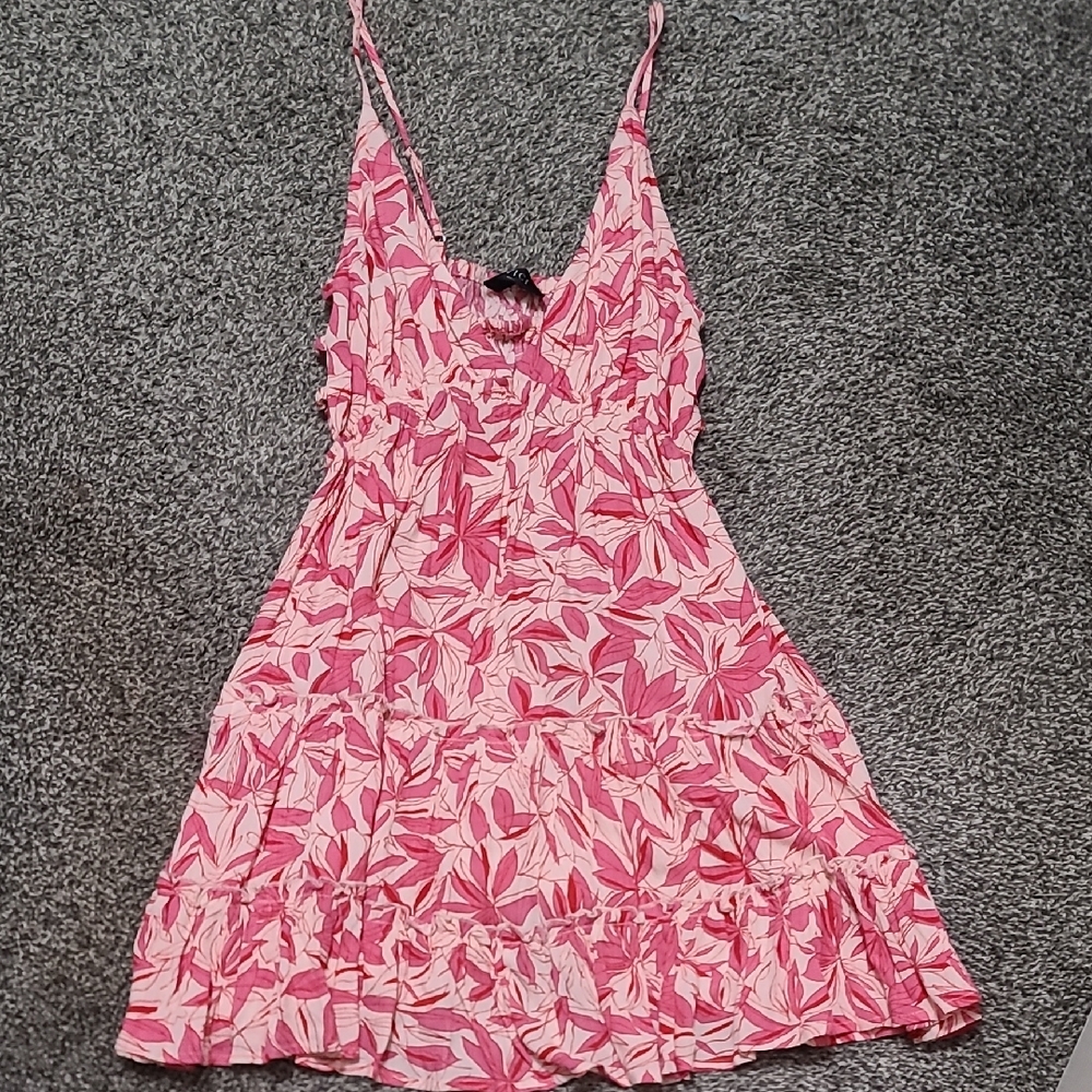 Vici | Pink and White Mini Sundress
